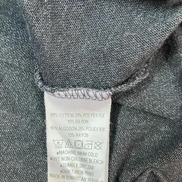 Junk Food Kiss Shirttail Band Tee Gray Size Medium - Picture 10 of 11